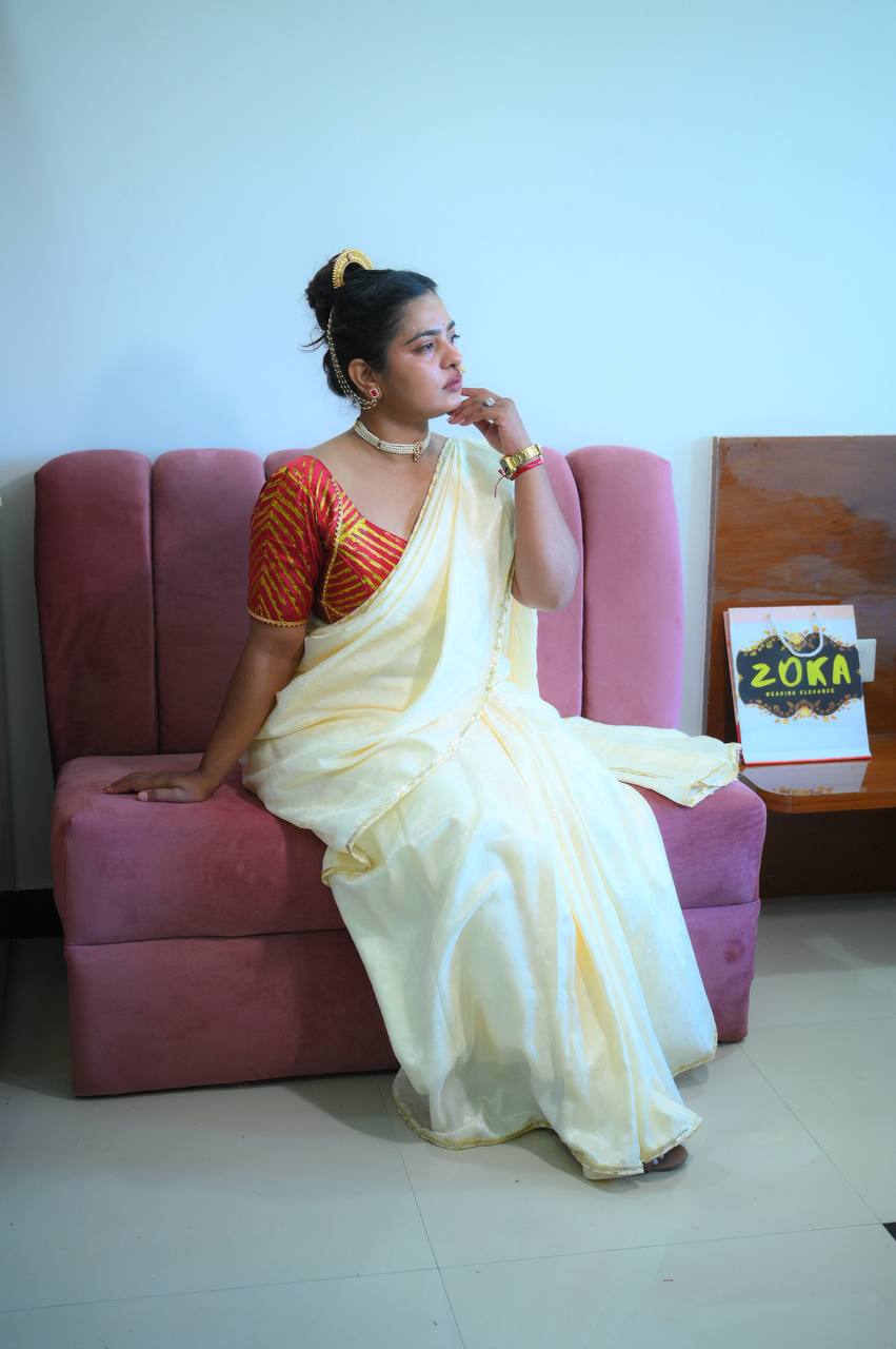 MAHARANI SAREE (OFF WHITE)
