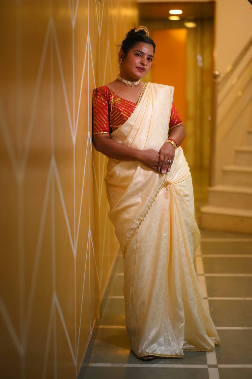 MAHARANI SAREE (OFF WHITE)