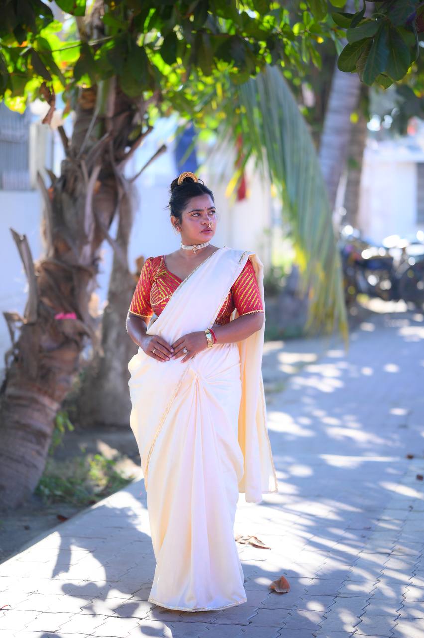 MAHARANI SAREE (OFF WHITE)